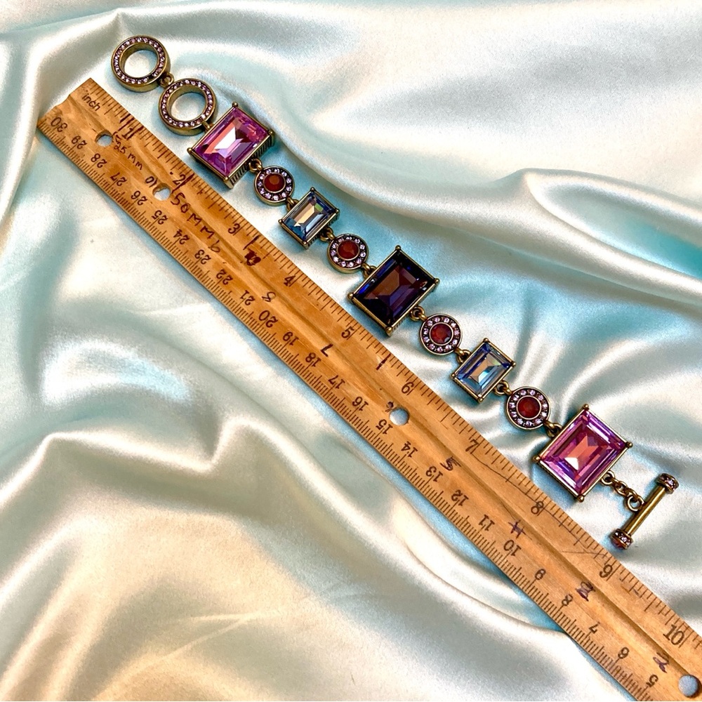 Heidi Daus Multicolor Gem Bracelet New 7.5-9” - Picture 8 of 9
